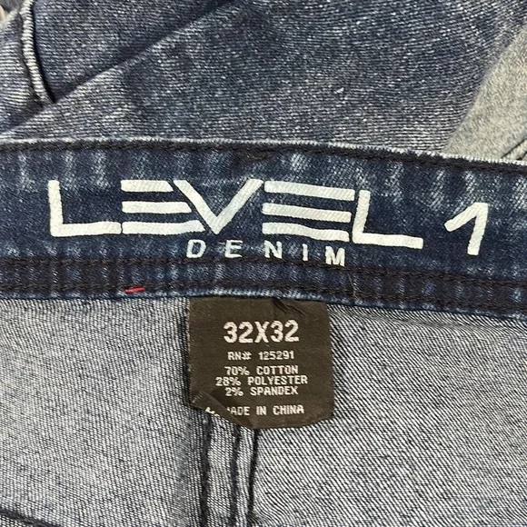 LEVEL 1 DENIM Super Skinny Fit Distressed Moto Jeans Size 32x32 - Picture 8 of 10